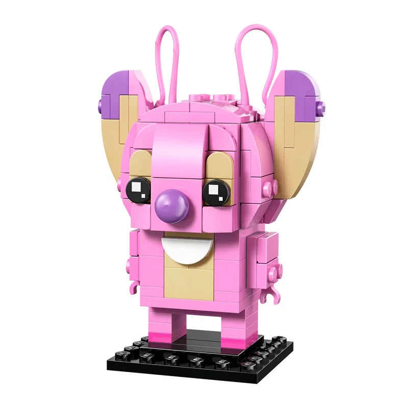 LEGO Block Square Head Series LG-40922 Stitch Angel Doll Children's Puzzle Toy Birthday Gift Desktop Decoration
