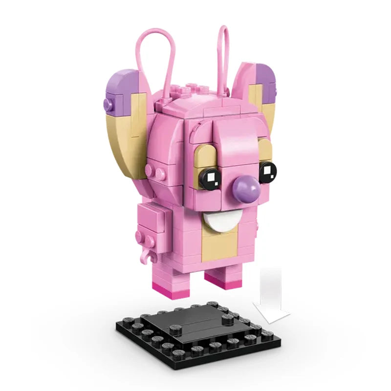 LEGO Block Square Head Series LG-40922 Stitch Angel Doll Children's Puzzle Toy Birthday Gift Desktop Decoration