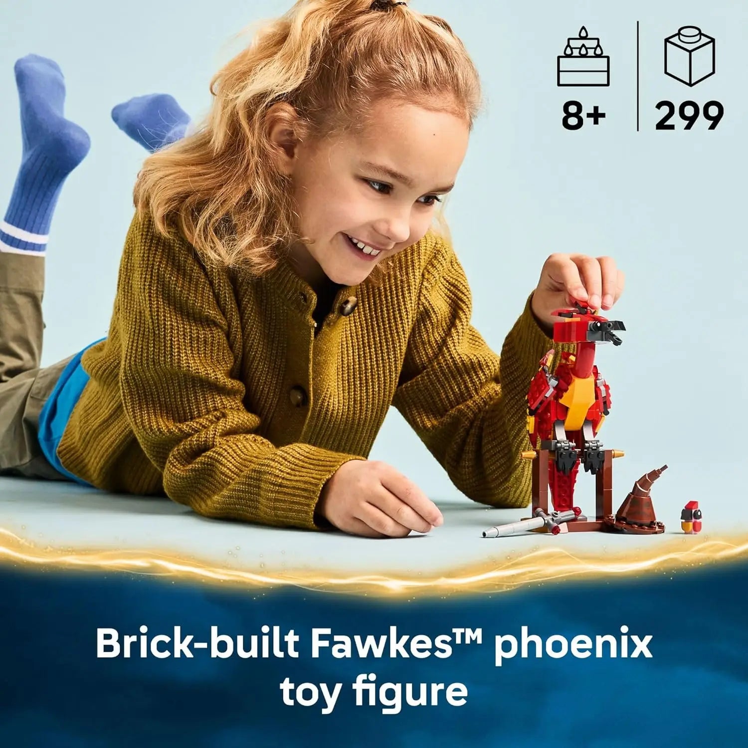 LEGO 76448 Harry Potter Series Fox: Dumbledore's Phoenix Children's Assembled Toy Collection Ornament Gift